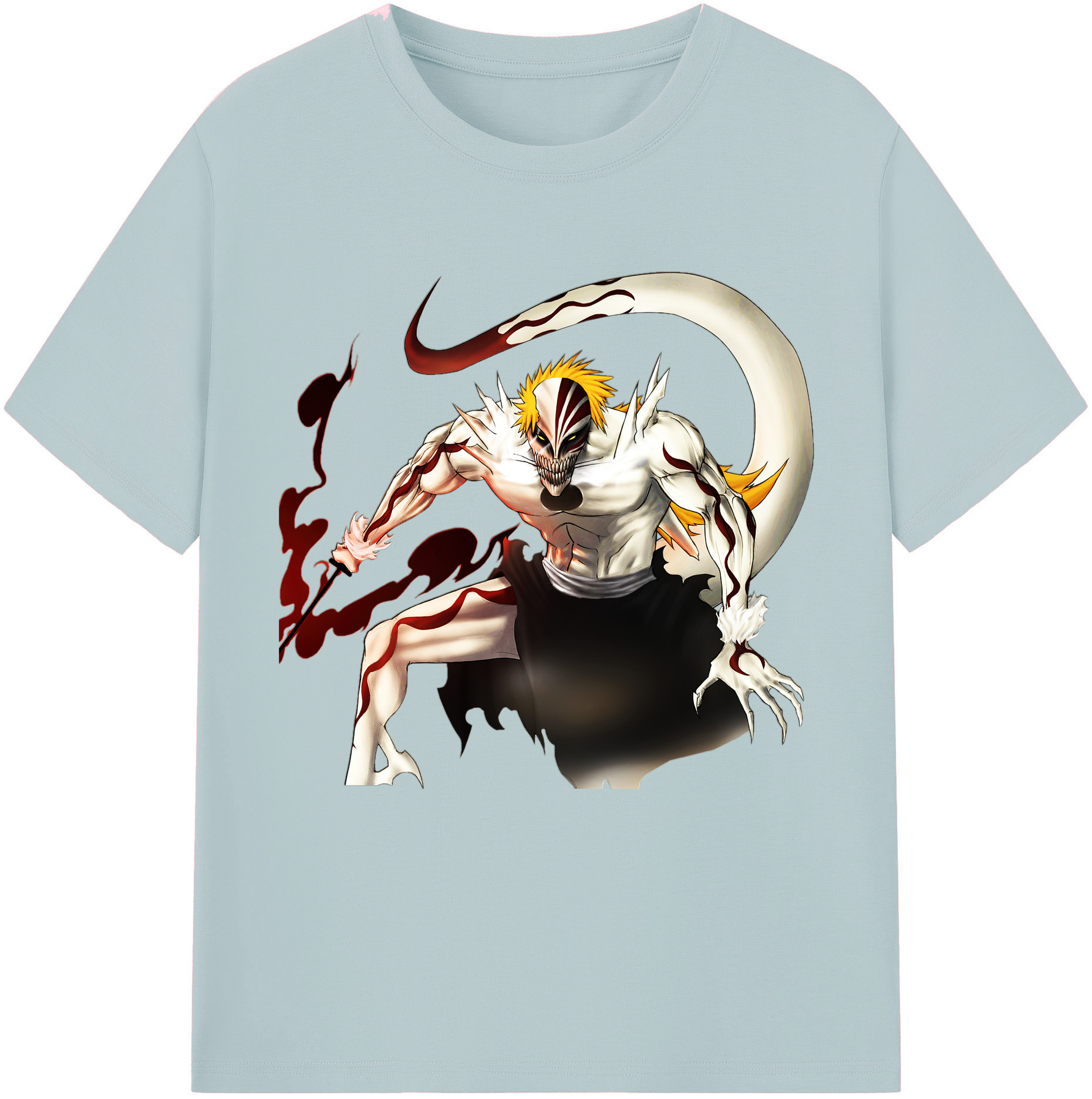 （画像用） ブリーチ 黒崎一護（くろさき いちご）BLEACH Kurosaki Ichigo 綿100％半袖Tシャツ（フロントプリント）